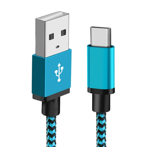 Câble USB-C Renforcé 1 Mètre Pour Charge Huawei P20 - Compatible P10, Samsung, Noir
