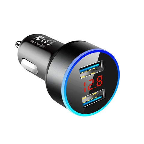 LAIERERT 3.1A Dual USB Car Charger With LED Display Universal Mobile Phone Car Chargers Fast Charging Adapter