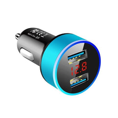 LAIERERT 3.1A Dual USB Car Charger With LED Display Universal Mobile Phone Car Chargers Fast Charging Adapter