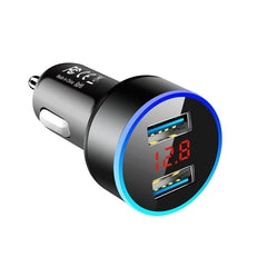LAIERERT 3.1A Dual USB Car Charger With LED Display Universal Mobile Phone Car Chargers Fast Charging Adapter