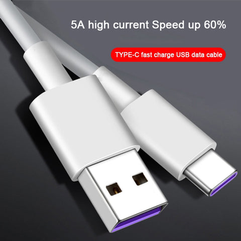 LAIERERT New arrivals 5A fast charge TYPE-C data cable phone charging cord usb c charging cable for P30 LeTV white high quality usb cable