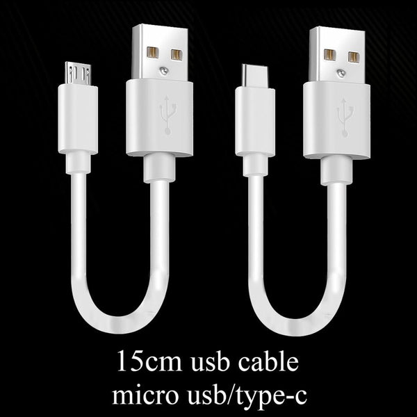 LAIERERT 15cm Short Micro USB Cable Type c Mobile Phone Cables Fast Charging Sync Data Cord USB Adapter Cable for iPhone Samsung Huawei