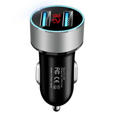LAIERERT LAIERERT 4.8A Car Charger Mobile Phone Fast Charging Adapter in Car with LED Display Quick Charge Dual USB Car Charger Universal