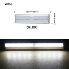 LAIERERT 6/10 LEDs PIR LED Motion Sensor Light Cupboard Wardrobe Bed Lamp LED Under Cabinet Night Light For Closet Stairs Kitchen