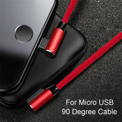 LAIERERT 90 Degree Micro USB Cable Fast Charging Charger Phone Data Cord Microusb Cable For Samsung A8 A7 A6Xiaomi Redmi Note 5