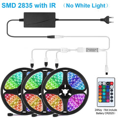 LAIERERT RGB LED Strip Light WIFI LED Lights Strip 12V RGB Tape LED Ribbon SMD 5050 Neon Strip Bluetooth Diode Tape BackLight for Room TV