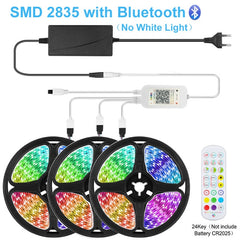 LAIERERT RGB LED Strip Light WIFI LED Lights Strip 12V RGB Tape LED Ribbon SMD 5050 Neon Strip Bluetooth Diode Tape BackLight for Room TV